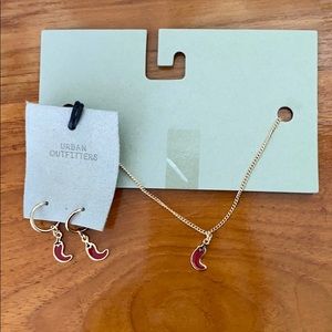 Urban outfitters Red chili Peppers Jewelry Set